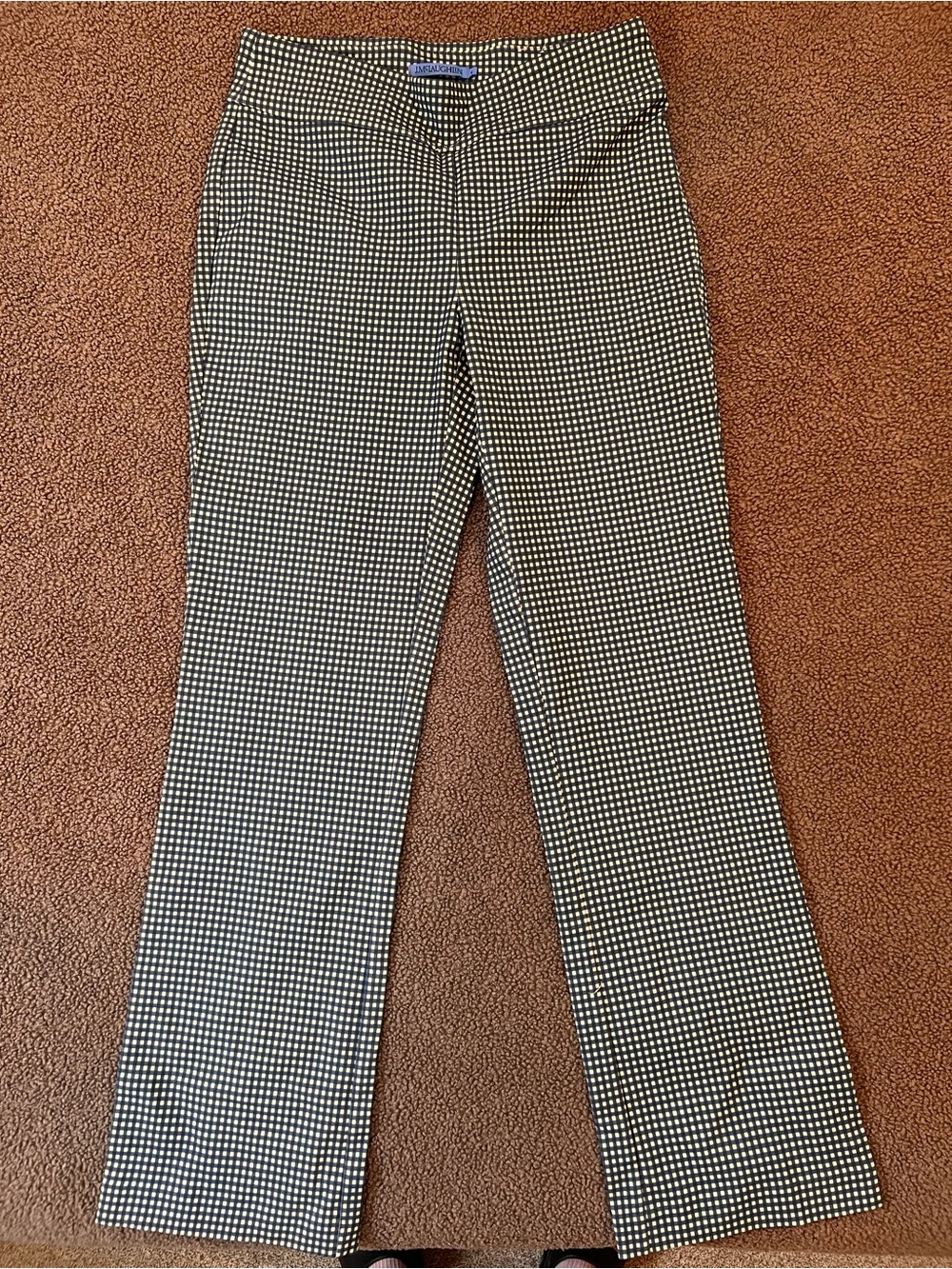 J. McLaughlin Gingham Check Ankle Trouser Pants Women’s 4 Preppy Coastal Golf